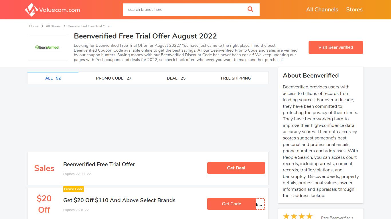 Beenverified Free Trial Offer August 2022 - Valuecom